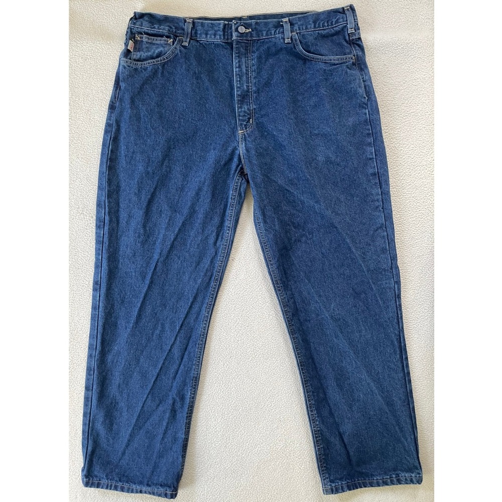 Carhartt Mens 40x30 Relaxed Fit Jeans Blue FR Flame Resistant CAT 2 FRB100-DNM
